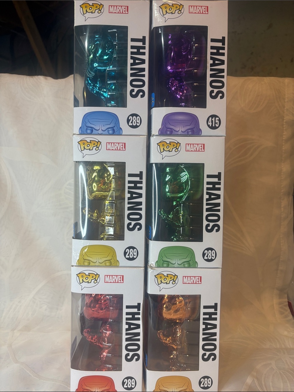 Funko Pop Avengers Infinity War Thanos Chrome Set of 6 Walmart Exclusives - Picture 15 of 16